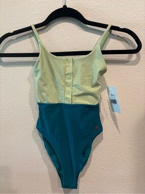 ZYIA girls green lake darling one piece swimsuit 6-7 NWT